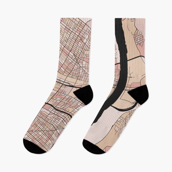 Item preview, St. Louis Map Pattern in Soft Pink Pastels designed and sold by PatternMaps.