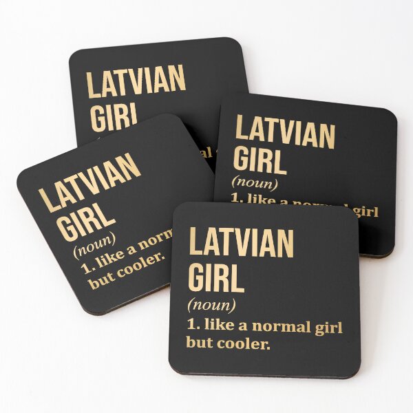 Item preview, Latvian Girl Definition Latvia in Gold designed and sold by XCIV.