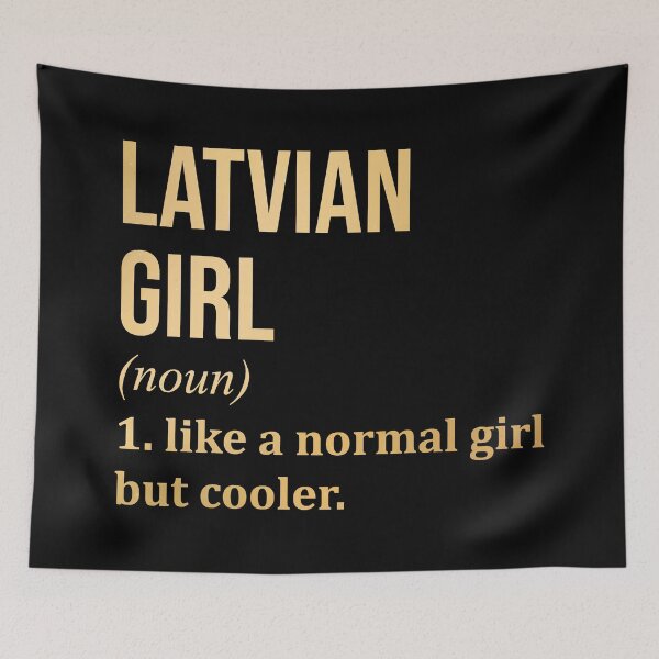 Item preview, Latvian Girl Definition Latvia in Gold designed and sold by XCIV.
