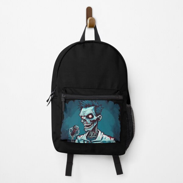 Item preview, Blue Halloween Zombie ER Doctor with shrunken head no background designed and sold by DigitlEmporium.
