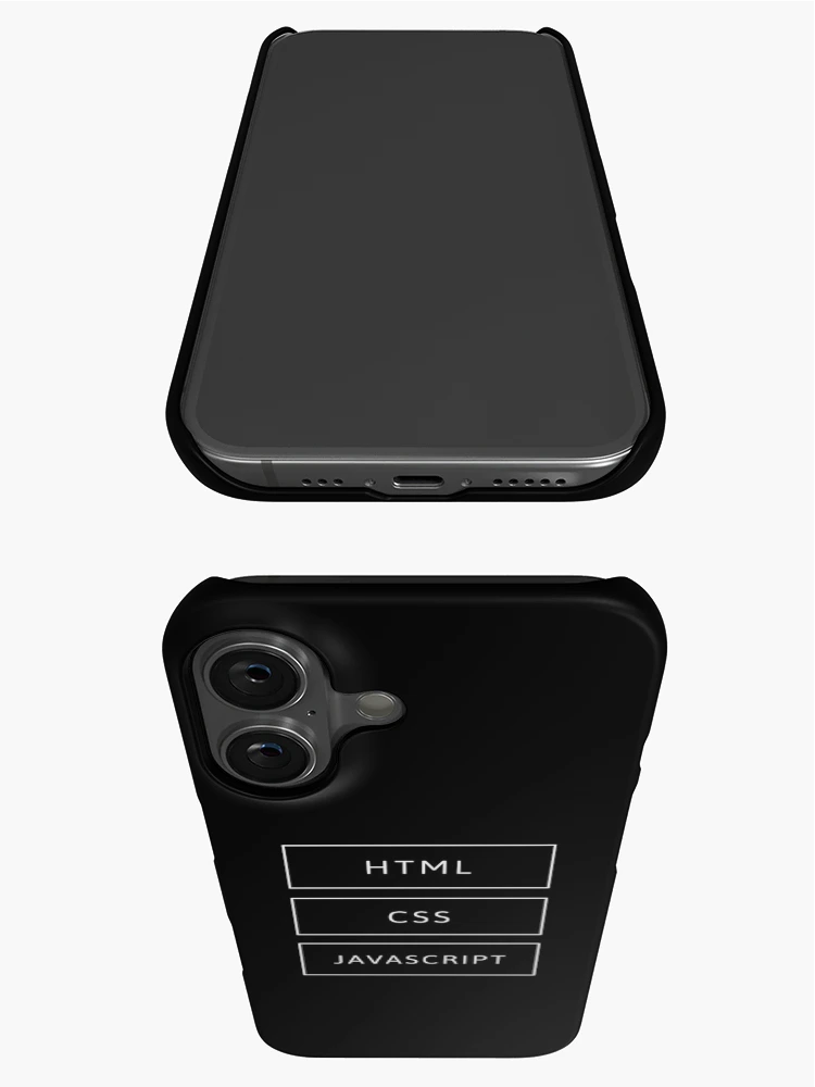 Imagen 3 de 4, Funda de iPhone con la obra Desarrollador HTML, CSS y JavaScript, diseñada y vendida por developer-gifts.