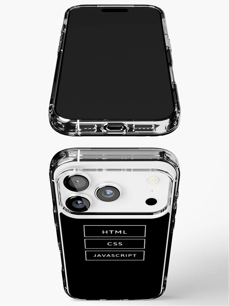 Imagen 3 de 5, Funda de iPhone con la obra Desarrollador HTML, CSS y JavaScript, diseñada y vendida por developer-gifts.