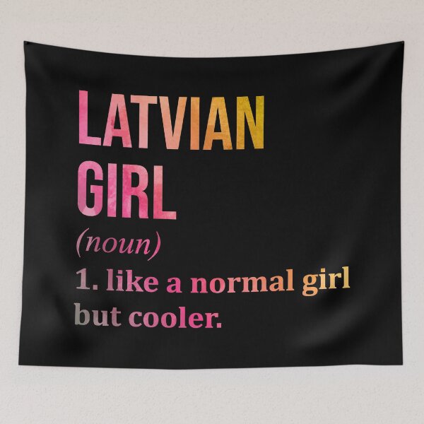 Item preview, Latvian Girl Definition Latvia in Watercolor designed and sold by XCIV.