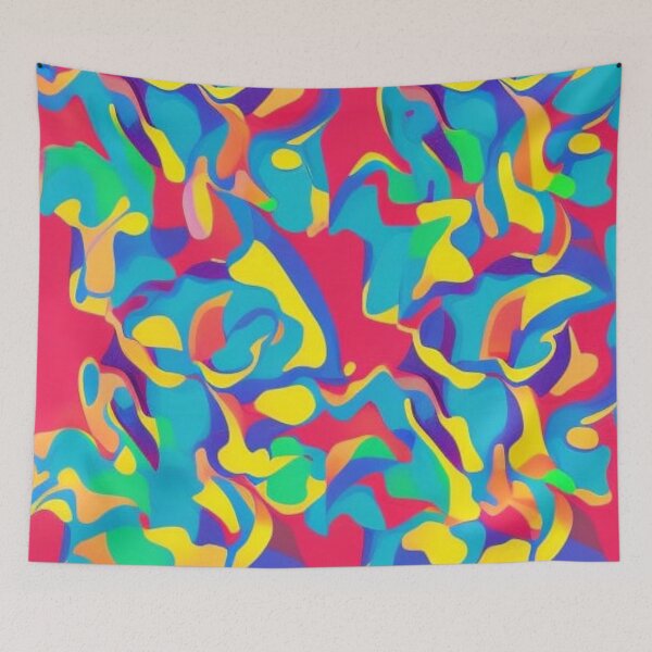 Item preview, Abstract Colorful Paint Spill designed and sold by calibrit.