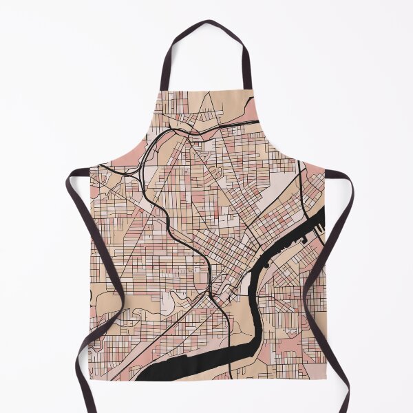 Item preview, Toledo Map Pattern in Soft Pink Pastels designed and sold by PatternMaps.