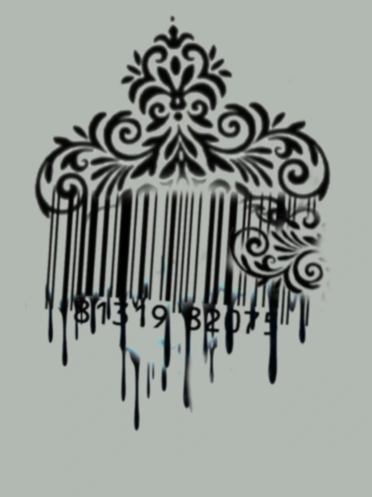 Thumbnail 4 of 4, Boxy T-Shirt, bar code designed and sold by Ranikhan.