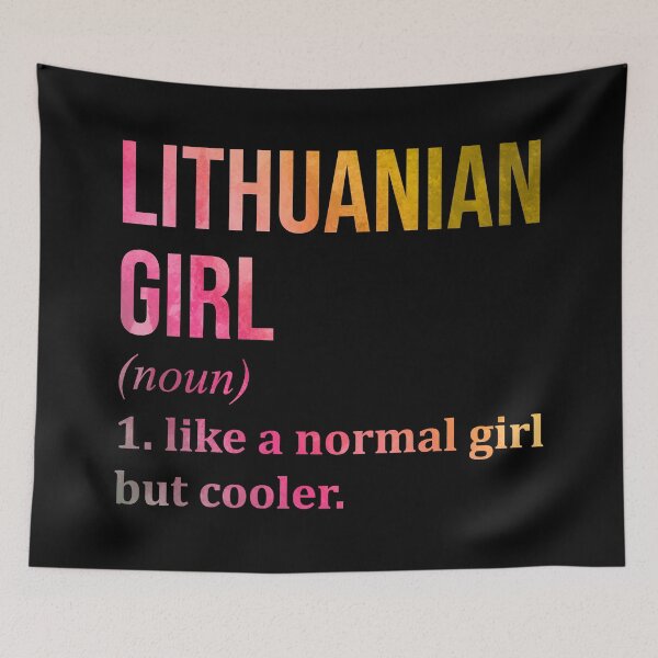 Item preview, Lithuanian Girl Definition Lithuania in Watercolor designed and sold by XCIV.