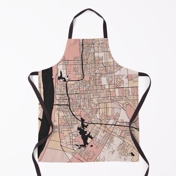 Aperçu de l'œuvre Modèle de carte de Baton Rouge en pastels rose tendre créée et vendue par PatternMaps.
