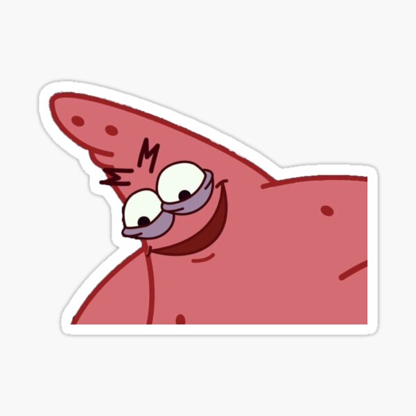 Evil Patrick Meme in HD  - Sticker Sticker