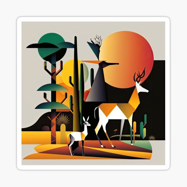 Item preview, African Savanna Bauhaus Design designed and sold by ArtificialGenes.