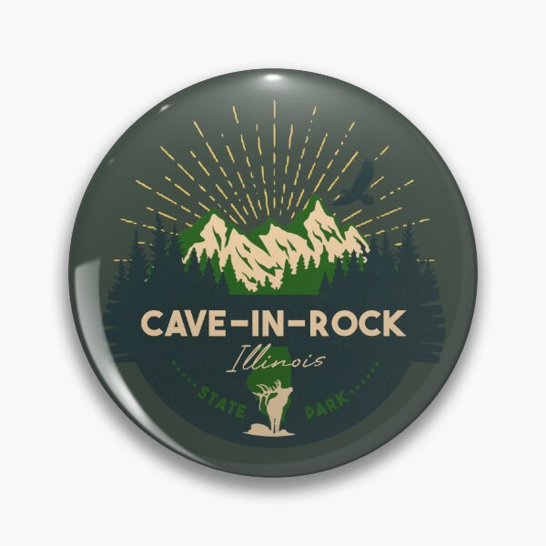 Item preview, Cave-in-Rock State Park Illinois - IL Badge Souvenir Sunset designed and sold by mountainfad.