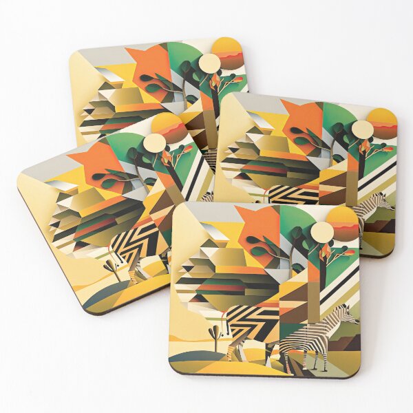 Item preview, African Savanna Bauhaus Design designed and sold by ArtificialGenes.
