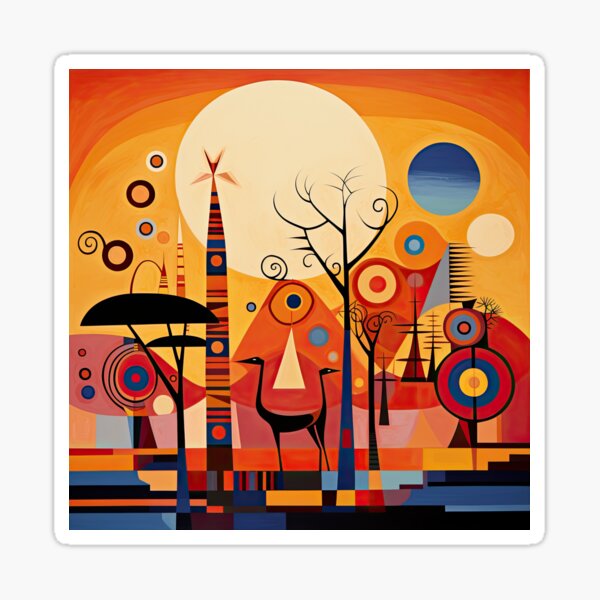 Item preview, African Savanna Bauhaus Design designed and sold by ArtificialGenes.