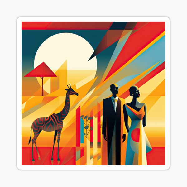 Item preview, African Savanna Bauhaus Design designed and sold by ArtificialGenes.