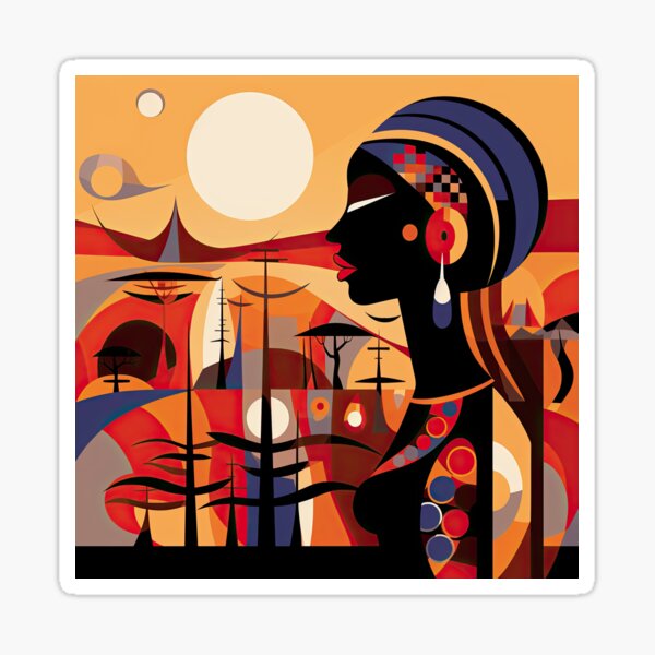 Item preview, African Savanna Bauhaus Design designed and sold by ArtificialGenes.