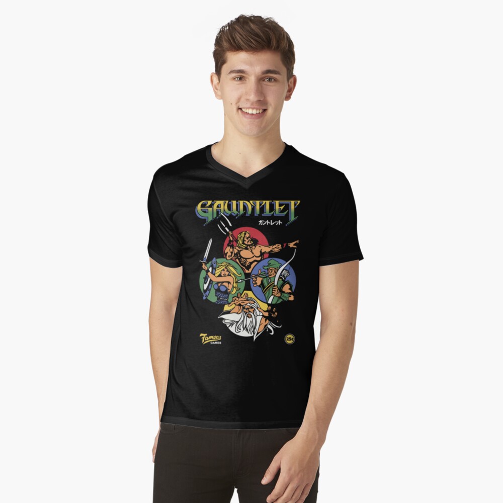 Vista previa del artículo con la obra «Camiseta de cuello en V», diseñado y vendido por SydnieLebsack.