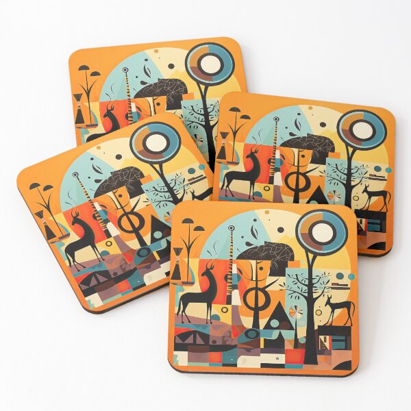 Item preview, African Savanna Bauhaus Design designed and sold by ArtificialGenes.