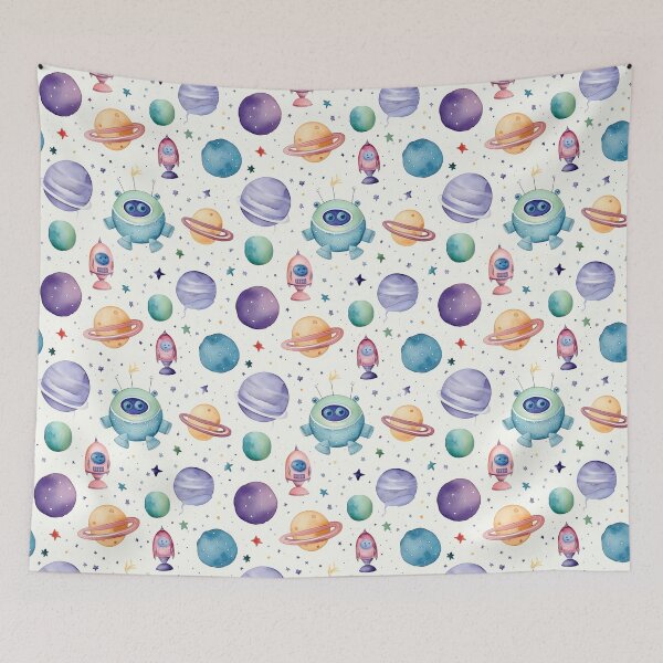 Item preview, Cute set of space seamless pattern designed and sold by Sunakokookkook.