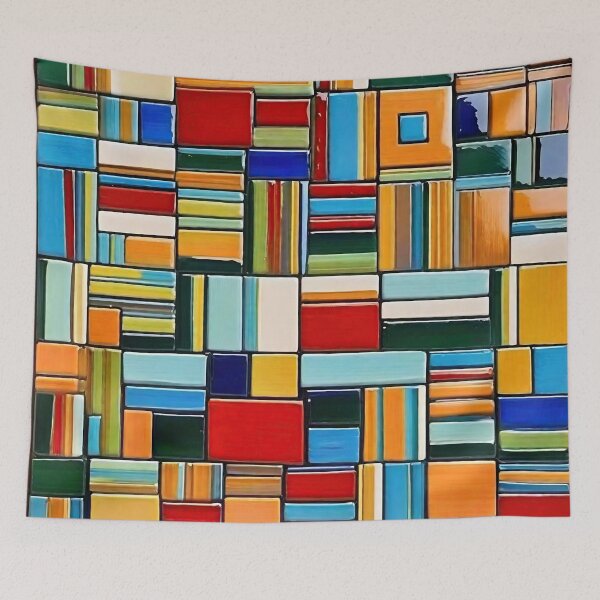 Item preview, American Vintage Mid-Century Folk Art Seamless Tile - Orange designed and sold by stevepmp.