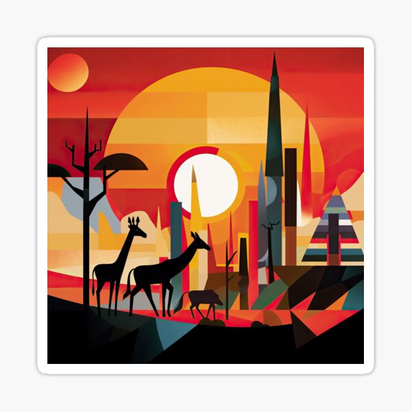 Item preview, African Savanna Bauhaus Design designed and sold by ArtificialGenes.