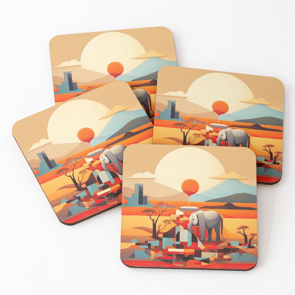 Artikelvorschau, African Savanna Bauhaus Design entworfen und verkauft von ArtificialGenes.