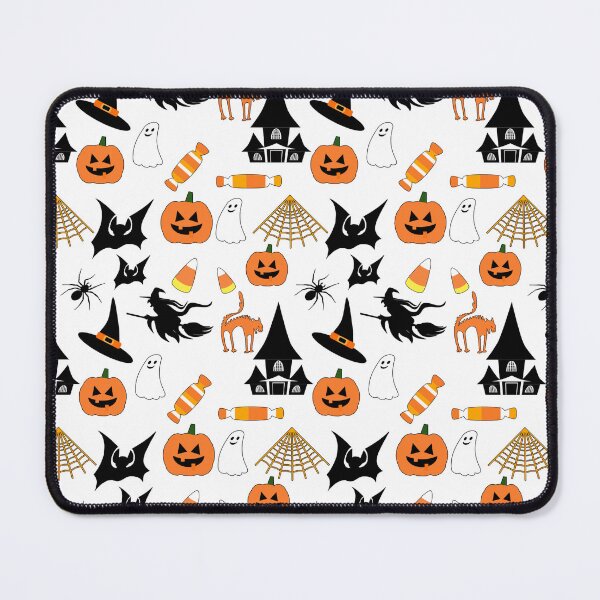 Item preview, Boo-tiful Time! and nd Cute Halloween Pattern with Ghosts, Bats, Candies, Cats, and Haunted Houses on White Background designed and sold by IraNiva.