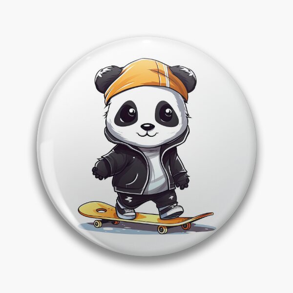 Item preview, Cute Panda Play Skateboard Digital illustration designed and sold by eyestetix.