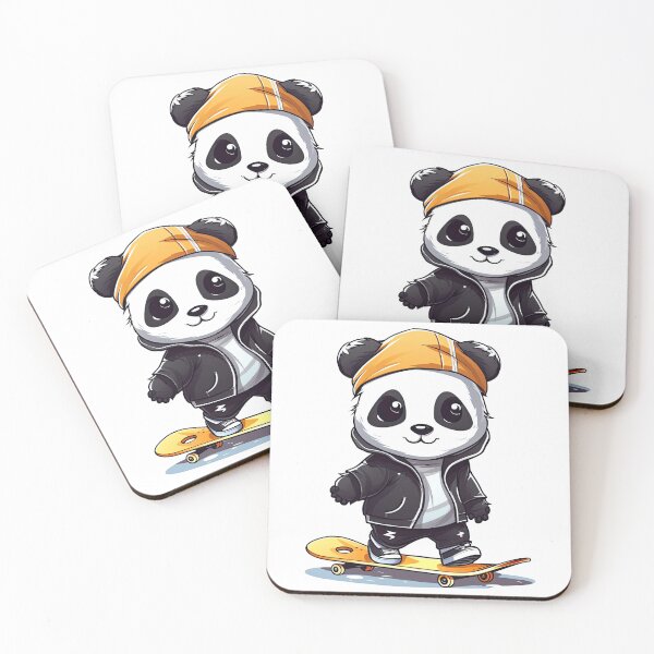 Item preview, Cute Panda Play Skateboard Digital illustration designed and sold by eyestetix.