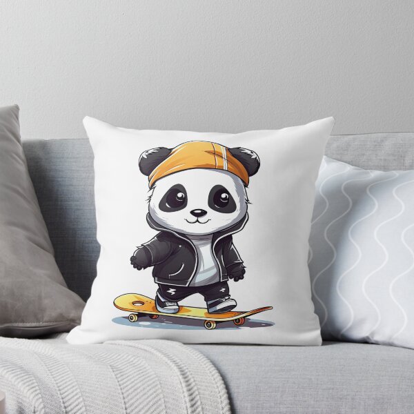 Item preview, Cute Panda Play Skateboard Digital illustration designed and sold by eyestetix.