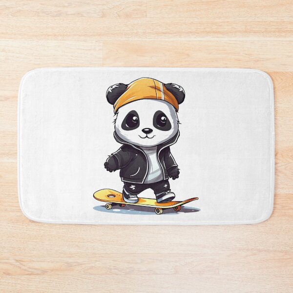 Item preview, Cute Panda Play Skateboard Digital illustration designed and sold by eyestetix.
