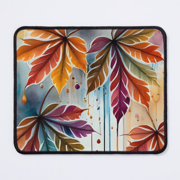 Item preview, Maroon Melody: Watercolor Autumn Chestnut tree leaves designed and sold by EmeraldeaDesign.