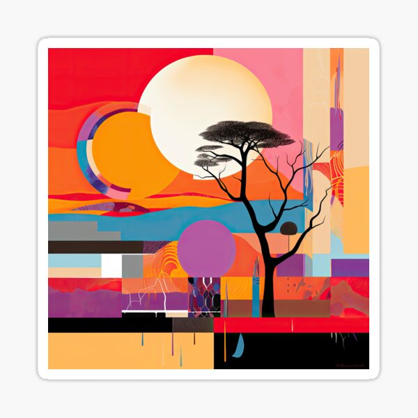 Item preview, African Savanna Bauhaus Design designed and sold by ArtificialGenes.