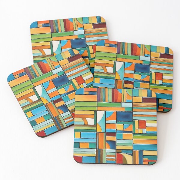 Item preview, American Vintage Mid-Century Folk Art Seamless Tile - Panels designed and sold by stevepmp.