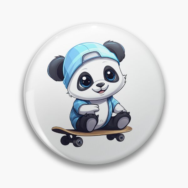 Item preview, Panda Play Skateboard Digital illustration 2 designed and sold by eyestetix.