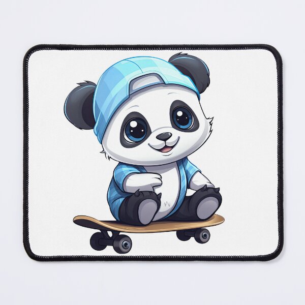 Item preview, Panda Play Skateboard Digital illustration 2 designed and sold by eyestetix.