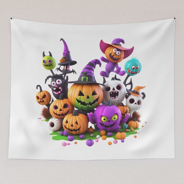 Item preview,  Halloween Monster Design, Cute Halloween Monster Party Clipart designed and sold by oyonni design.