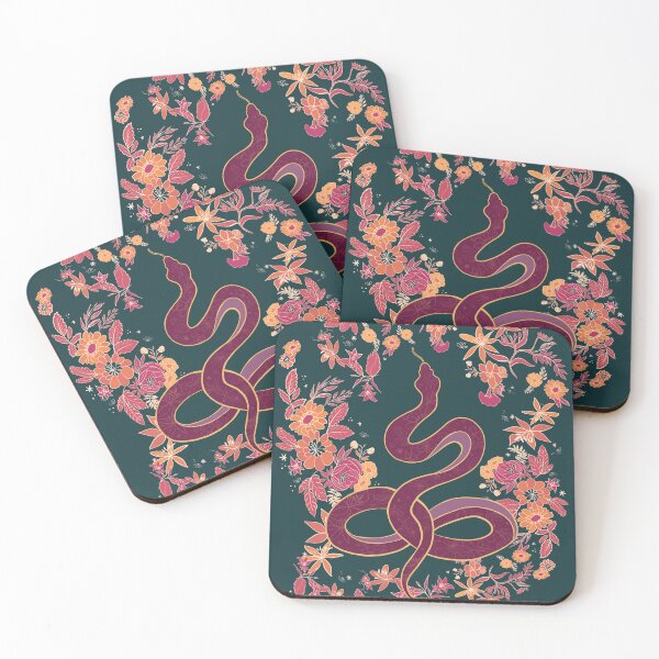 Item preview, Snake surrounded by Flowers Infinity designed and sold by IlsedeGraaf.