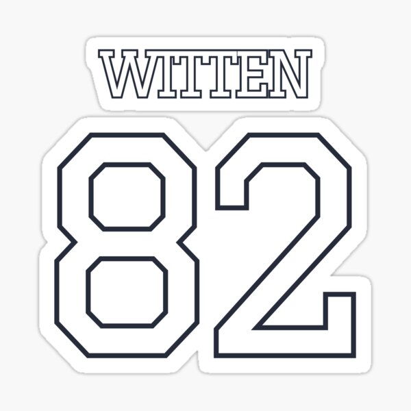 DCJW1 Jason Witten Dallas Cowboys Jersey Number 82 Fans September 2023  Sticker for Sale by itsMePopoi