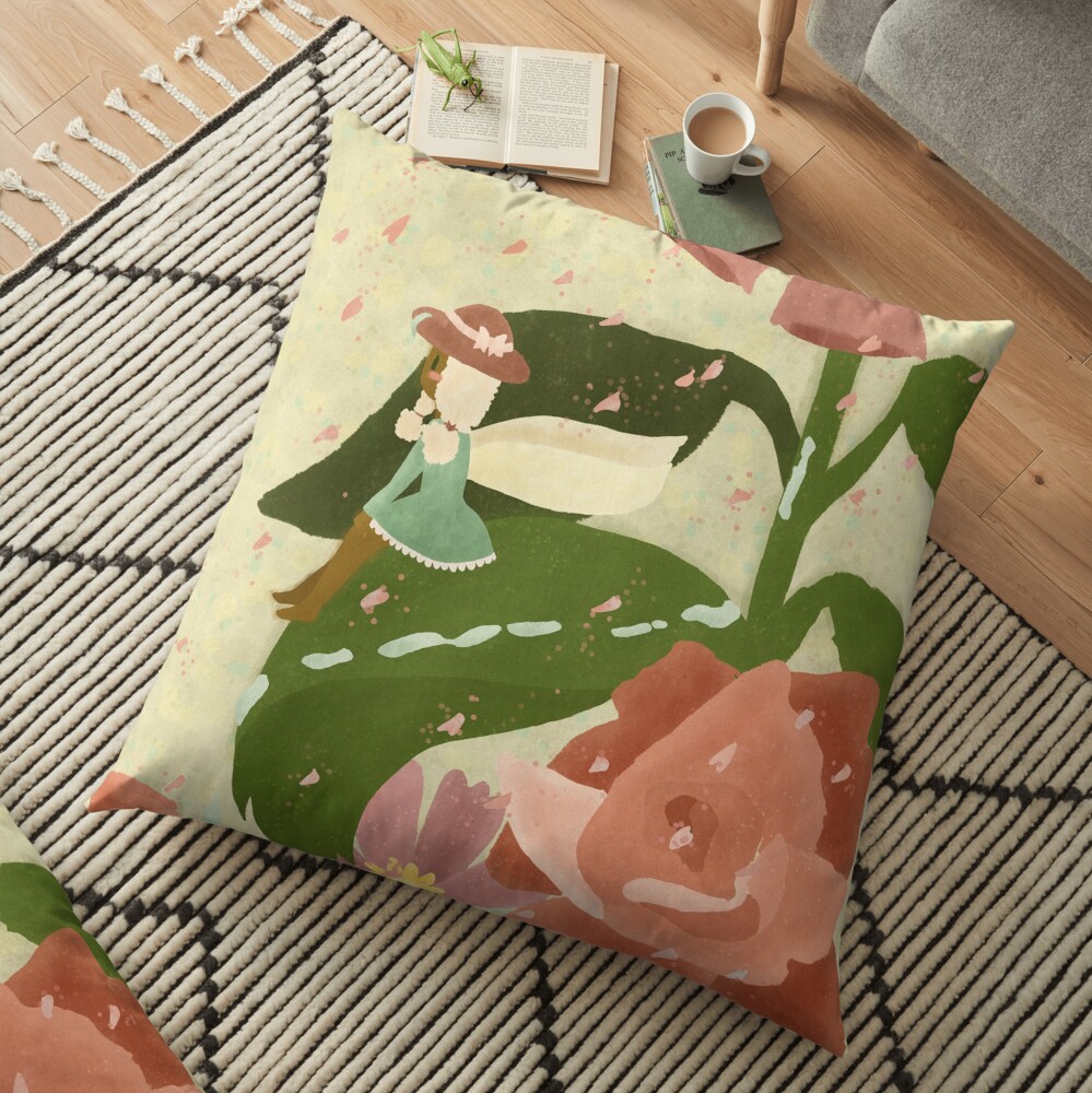 In the Garden Floor Pillow