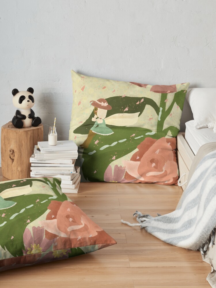 Alternate view of In the Garden Floor Pillow