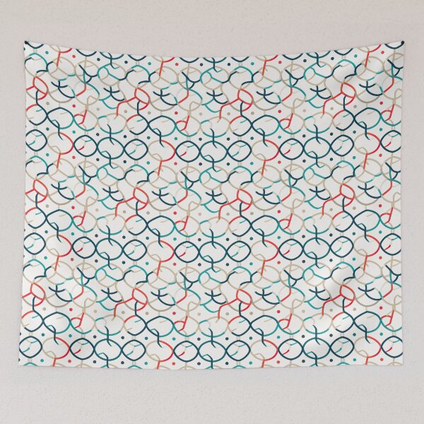 Item preview, Modern design in pop art style, reminiscent of cord loops and nets designed and sold by Pflugart.