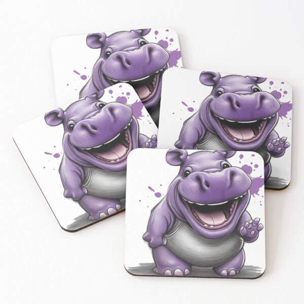 Item preview, Laughing purple hippo   designed and sold by Elegant Edge.