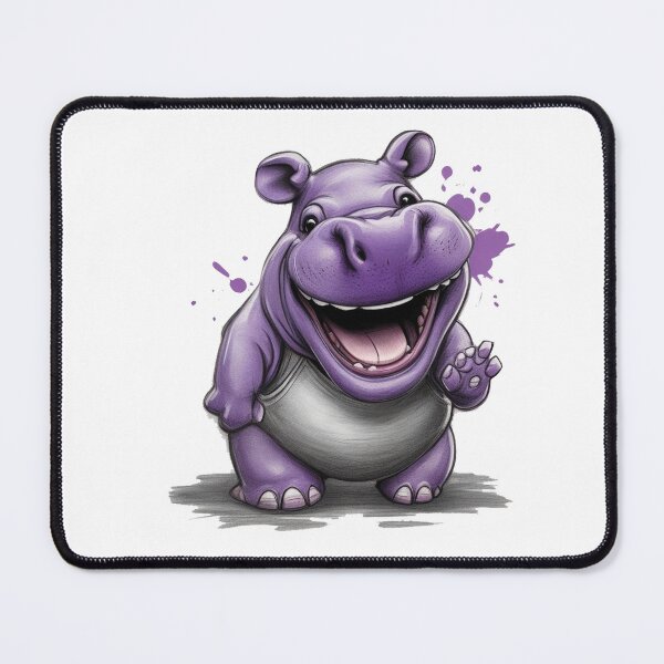 Item preview, Laughing purple hippo designed and sold by Elegant Edge.