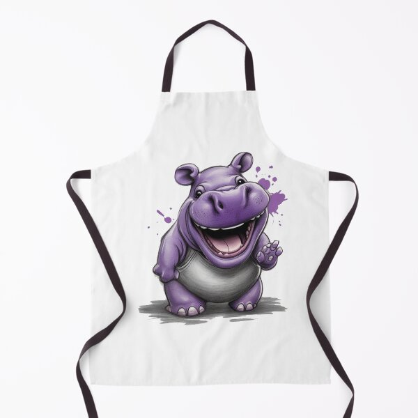 Aperçu de l'œuvre Hippopotame violet qui rit créée et vendue par Elegant Edge.
