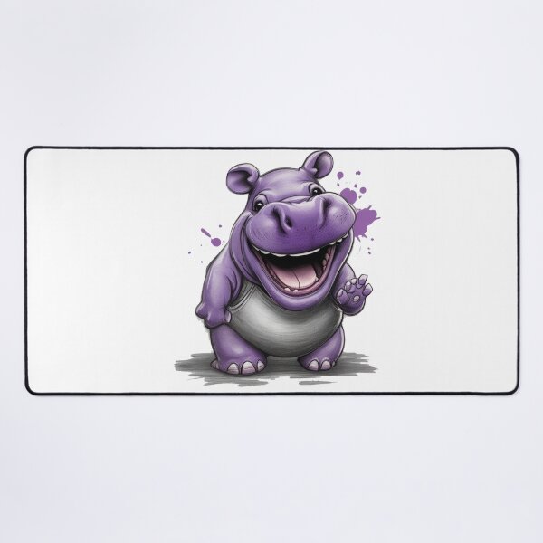 Item preview, Laughing purple hippo designed and sold by Elegant Edge.