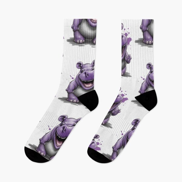 Item preview, Laughing purple hippo   designed and sold by Elegant Edge.