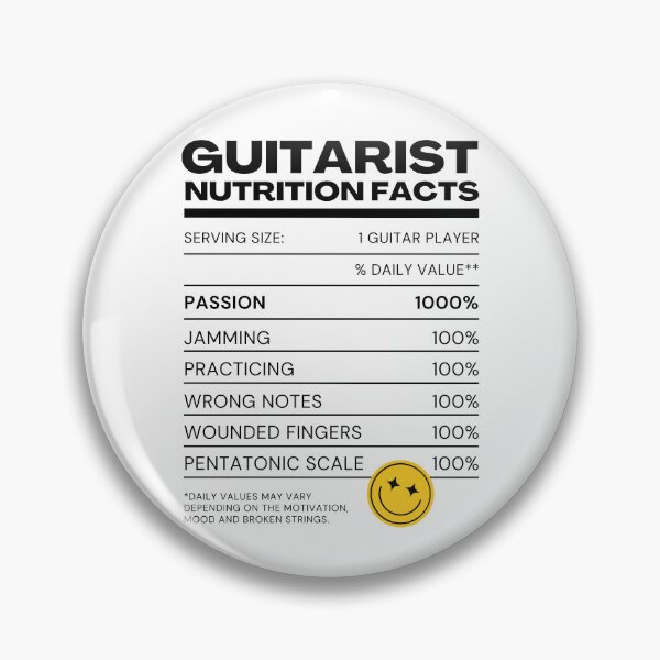 Item preview, Guitarist User Nutrition Facts - White Version - Musician Guitar Player Merchandise designed and sold by Millusti.