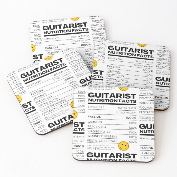 Item preview, Guitarist User Nutrition Facts - White Version - Musician Guitar Player Merchandise designed and sold by Millusti.