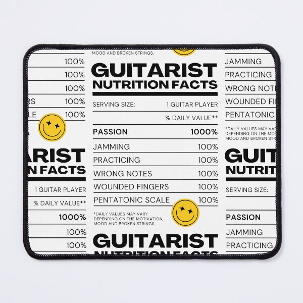 Item preview, Guitarist User Nutrition Facts - White Version - Musician Guitar Player Merchandise designed and sold by Millusti.