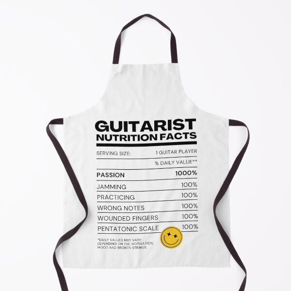 Item preview, Guitarist User Nutrition Facts - White Version - Musician Guitar Player Merchandise designed and sold by Millusti.